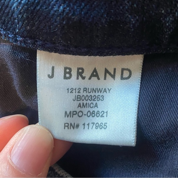 J brand 1212 Runway Amica Skinny Jeans Dark Denim Size 28 - Picture 4 of 5
